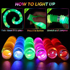 12 PCS Light Up Glow Sticks - LED Pop Tubes, Glow in The Dark Party Supplies, Sensory Toys Birthday Party Favors for Kids, Light Up Toys Goodie Bag Stuffers Gifts