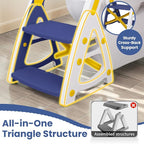 Primlect Potty Training Seat, 2-in-1 Toddler Toilet Seat with Step Stool, Ultra-Stable Potty Chair Attachment, Adjustable Seat and Step Ladder, Non-Slip Design, Splash Guard for Boys and Girls(Blue)