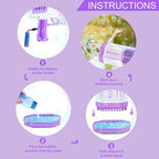 Bubble Gun, Bazooka Bubble Machine Gun, Bubble Blaster Gun with Bubble Solution, 69 Holes Bubble Bazooka Gun Outdoor Summer Toy Party Favors for Kids Purple Bubble Maker Blowers