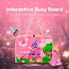 Princess Busy Book for Toddlers 1-3 | Montessori Activity Book with Various Activities For Girls & Boys | Educational Learning Sensory Board For Toddlers 1-3 | Portable busy board Travel Toy for Car