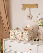 Blissful Diary Floral Diaper Caddy Organizer, Stylish Nursery Storage Basket, Gift for Baby Shower, Baby Registry Must Have, Newborn Essentials, Pastoral Daisy