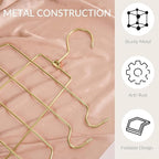 ZEDODIER 3 Pack Tank Top Hanger Space Saving, Bra Hangers for Closet Organizer, Hanging Bra Organizer Tank Tops Holder with 24 Hooks, Metal Closet Organizers and Storage Small Space Solutions, Gold