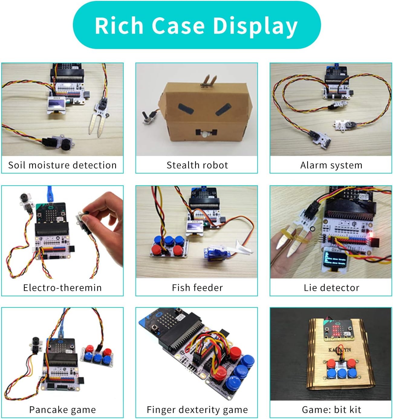 ELECFREAKS microbit Tinker Kit for Kid Micro:bit Sensor Starter Kit with 35 Projects, DIY Programming STEM kit with Basic Coding Electronics Modules and Wiki Tutorial(Without Micro:bit)