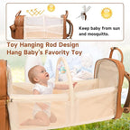 Leather Baby Diaper Bag with Changing Station,Extra large Capacity Baby Diaper Bag Backpack(Brown)