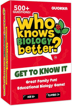 Board Games for Kids 8-12 and Family - Educational Trivia Card Game for Kids Age 8+ - Who Knows Biology Better? - 500+ Questions for Fun Learning and Family Game Night - Science Trivia for Children