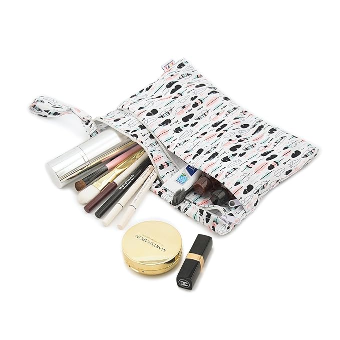 ALVABABY 3pcs Baby Cloth Diaper Wet Dry Bags Waterproof Reusable with Two Pockets Travel Beach Pool Daycare Soiled Baby Items Yoga Gym Bag for Swimsuits or Wet Clothes 3L-H1