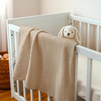 Baby Blankets for Boys Girls, Soft Nursery Minky Blankets with Muslin and Dotted Fleece Back 30x40 inches, Receiving Bed Quilt for Newborn, Infants, Toddlers (Brown)