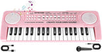 Kids Toddler Toy Piano Keyboard, 37 Key Pink Pianos for Kid Music Toys Instruments with Microphone for 3 4 5 6 7 8 Year Old Girl Boy Birthday/Christmas Day Gift