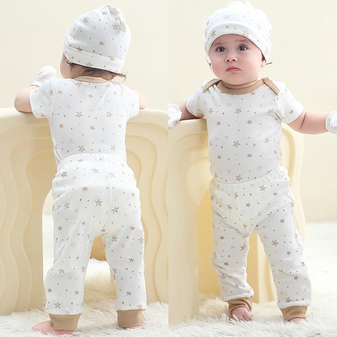 Baby Bodysuit and Pant Set 10-pcs Cotton Soft Newborn Boy Girl Clothes Outfits