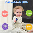 YAPROMO Baby Teething Toys, 2 Pcs TV Remote Teether for Babies, Food Grade Teething Remote, Silicine Chew Toy BPA Free