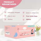 Pregnancy Test Strips with Urine Cups, hCG Detection Home Pregnancy Tests, Sensitive & Over 99% Accurate, 50 Count Individually Wrapped, Rapid hCG Test Strips, 5mm Wider 25mIU/mL