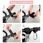 Baby Stroller Hook, Clip or Hang a Diaper Bag to Your Pram or Buggy, 2 Pieces