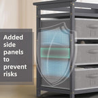 YUFU Baby Changing Table, Diaper Changing Station with 6 Storage Drawers and Changing Pad, Changing Table Dresser, Gray