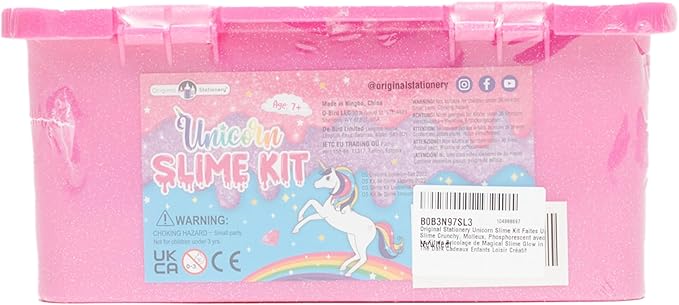 Original Stationery Unicorn Slime Kit for Girls 7 & Up – Create Amazing Glow in The Dark Slime for Kids, Kit Girl Unicorn Stationery Toy Glow Dark.
