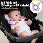 KAKIBLIN Baby Travel Pillow,Baby Neck Pillows for Car Seat,Upgraded Baby Head Pillow,Toddler Head and Neck Baby Support Pillow for Car Seat, Pushchair,Travel (Gray Fox)