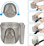 Accmor Stroller Cup Holder with Phone Holder, Bike Cup Holder, Universal Cup Holder for Uppababy Nuna Doona Strollers, 2-in-1 Cup Phone Holder for Stroller, Bike, Wheelchair, Walker, Scooter