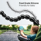 20000mAh Portable Stroller Fan, 120° Auto Oscillation, 3-IN-1 with Power Bank LED Light Detachable Flexible Tripod Rechargeable Battery Powered Clip On Fans Desk for Baby Crib Car Seat Travel