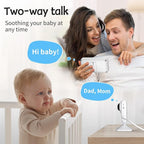Video Baby Monitor with Camera No WiFi 1200ft Long Range, 2.8" Plug & Play Diaplay, Auto Night Vision, 5 Lullabies Portable Baby Sound Monitor, Baby Room Use, for Baby/Elderly