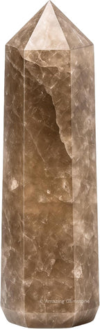 Amazing Gemstone Smoky Quartz Crystal Towers - Natural Healing Crystal Point Obelisk for Reiki Healing and Crystal Grid (2" to 3" Inch)