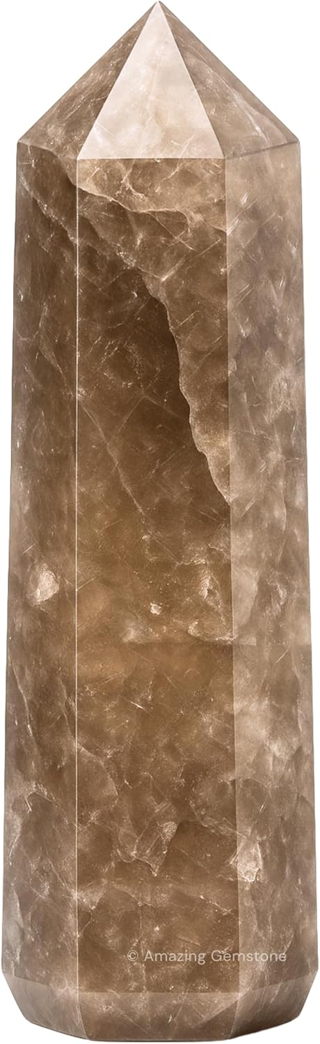 Amazing Gemstone Smoky Quartz Crystal Towers - Natural Healing Crystal Point Obelisk for Reiki Healing and Crystal Grid (2" to 3" Inch)