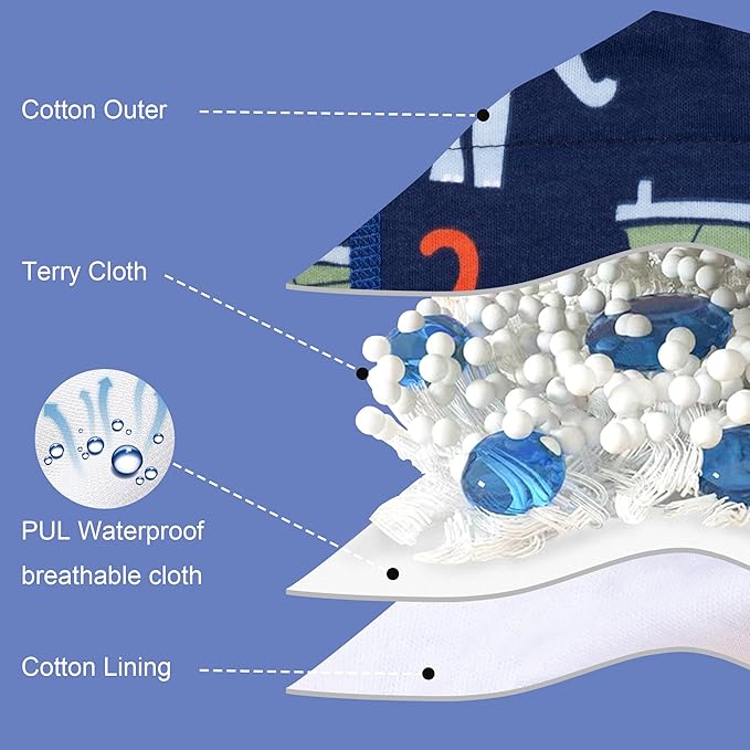 BIG ELEPHANT 10-Packs Training Underwear Absorbent Toddler Potty Trained Pants for Boys and Girls, 12 Months - 9 Years