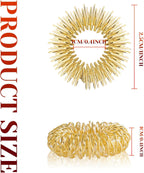 12 Pcs Fidget Rings Acupressure Rings Sensory Rings Trichotillomania Fidget Toys Stress Relief Toys Set Sensory Fidget Massager Ring for Fingers Stress Anxiety Relief(Silver and Gold)