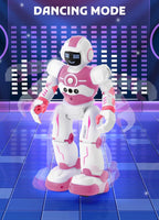 Robot Toys for Kids,Programmable Remote Control Smart Walking Dancing Robot Toy with Gesture & Sensing for Age 4 5 6 7 8 9 10 Year Old Boys for Birthday Present,Pink