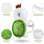 Toddler Head Protector Adjustable Backpack Safety Pad for Infants & Crawling, Includes Knee Pads & Socks - Tortoise HX WZ S7