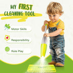 Toddler Spray Mop-Montessori Toys Mini Size Cleaning Mini Mop That Really Spray -Kid Pretend Play Toys Gift for Toddlers Girls Boys