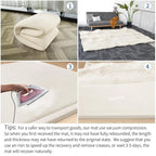 Baby Play Mat for Floor,1.3" Thick Elasti-Foam 50x50 Playpen Mat for Toddlers Infant Kids,Water-Repellent Soft Coral Velvet for Tummy Time,Non-Slip Backing for Crawling,Tatami Style(Cream)