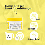 La Petite Creme French Organic Diaper Balm (1 oz) - Healing & Nourishing Diaper Cream - Gentle & Safe Liniment Baby Lotion - USDA Certified Organic - Baby Essentials for Newborn