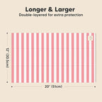 Organic Burp Cloths Baby Boy, Girl - 6-Pack Large Cotton Burping Cloths for Babies, Spit Up Rags, Super Absorbent, Ultra Soft Newborn Rag, Gender Neutral, Machine Washable, Durable (Blush)