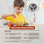 Stainless Steel Plates for Kids, Toddler Plate, Non Toxic Baby Dinnerware, BPA-Free Feeding Tray, Durable, Easy to Clean, Compatible with Dishwasher, Freezer, Microwave