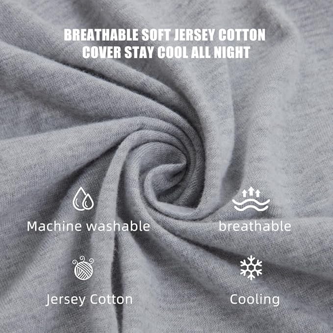 Chilling Home Pregnancy Pillow, C Shaped Full Body Pillow Maternity Pillow for Women 55 inch, Pregnancy Pillows for Sleeping Pregnant Must Have with Jersey Removable Cover,Grey