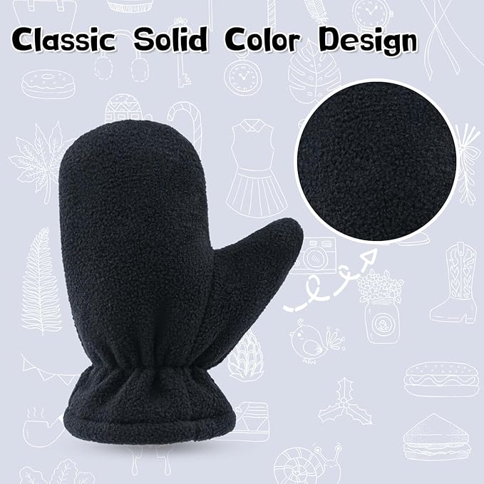 BAVST Baby Toddler Winter Mittens Girls Warm Fleece Lined Gloves Kids Sherpa Lined Mittens for Boys