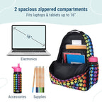 Wildkin ECO rPET 17-inch Large Backpack – Sustainable, Padded, Adjustable – Rainbow Hearts