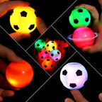 12PCS Party Favors Soccer Stress Ball Fidget Toys for Kids Soccer Ball Fidget Spinners Goodie Bag Stuffers for Kids Light Up Football Birthday Party Favors Return Gifts for Classroom Prize