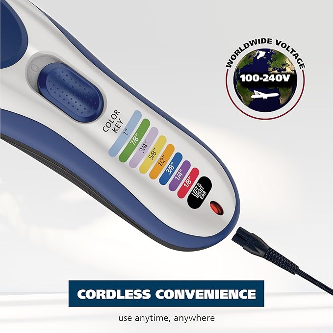 Wahl Color Pro Cordless Rechargeable Hair Clipper & Trimmer – Easy Color-Coded Guide Combs - for Men, Women, & Children – Model 9649P