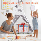 Baby Musical Instruments Set - Montessori Wooden 18 Month Old Baby Musical Toys, Toddler Percussion Instruments Xylophone Maracas Tambourine for Kids, 2 3 4 Year Old Baby Girls Boys Birthday Gifts