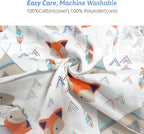 LAT Nursing Pillow for Breastfeeding,100% Cotton Removable Cover,Ergonomic Breast Feeding Pillows for Mom and Baby,Machine Washable(Orange Fox)