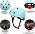 Kids Bike Skateboard Helmet Pad Set,Toddler Cyling Protective Gear Knee & Elbow Pads Wrist Guards for 5-8-10-12-14-16 Years Girls Boys Bicycle Scooter Roller Skate Inline Skating Rollerblading