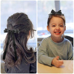 18pcs black hair bows for girls.Black bow with alligator clips,hair ties,snap clip hairpins.Handmade hair accessories for girls gift set