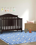 Odorless Premium Foam Baby Play Mat 4ft x 6ft, Soft Microfiber Fabric Crawling Mat for Floor- Comfortable and Hypoallergenic, Non-Slip Cushioned Floor Playpen mat for Infants,Babies,Toddlers