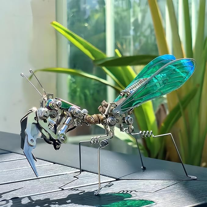 Adult 3D Metal Puzzle, Punk Mantis Metal Model Set，3D Puzzle Mechanical Insect Building Blocks, Fun DIY Assembly, high-end Men's Gifts.
