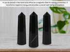 Amazing Gemstone Black Obsidian Crystal Towers ~ Natural Healing Crystal Point Obelisk for Reiki Healing and Crystal Grid (3- Inch)