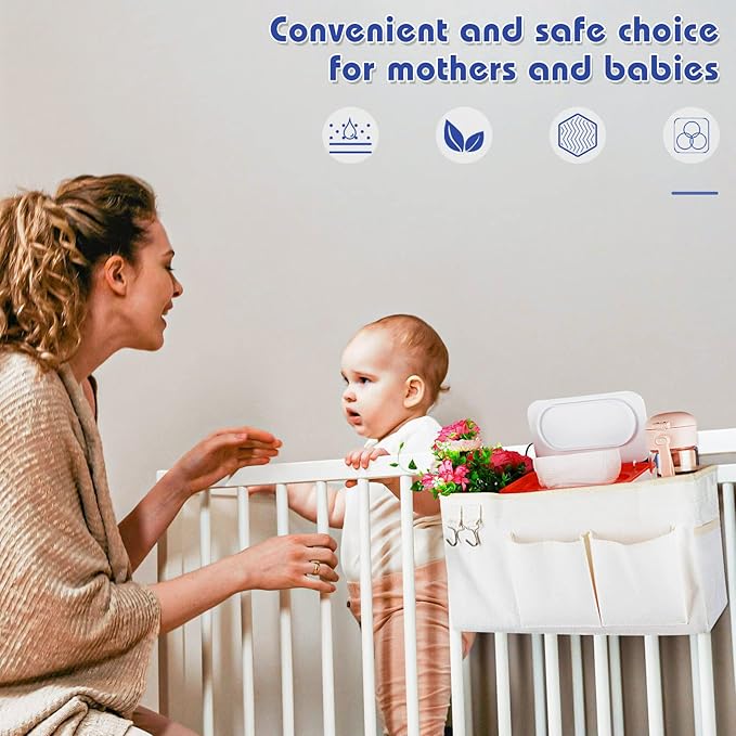 Baby Wipes Dispenser, Wipes Case Baby Wipe Holder Keeps Wipes Fresh, Non-Slip, Easy Open & Close (Orange)