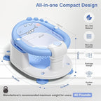 Baby Bath Seat for Babies 5 Months & Up - Non-Slip Bath Seat for Sitting Up, Soft Cushion & Compact Design, Toddler Bathtub Seat