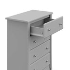 Storkcraft Crescent 4 Drawer Chest (Pebble Gray) – GREENGUARD Gold Certified, Easy-to-Match Chest of Drawers for Nursery and Kids Bedroom, Dresser Organizer for Children’s Bedroom