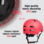 Skateboard Bike Helmet for Adults Women Men Youth Kids (2-3-5-8-14+ Years Boys Girls) - Lightweight Multi-Sport Adjustable Helmets for Bicycle Skateboard Scooter Skate Cycling