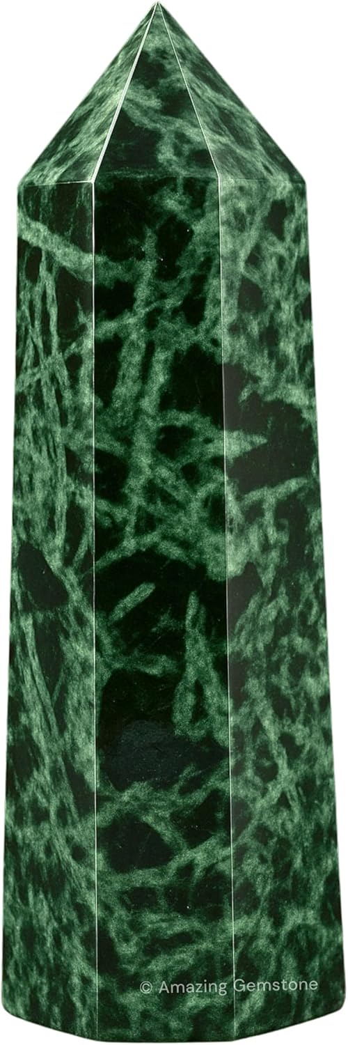 Amazing Gemstone Flower Stone Crystal Towers - Natural Healing Crystal Point Obelisk for Reiki Healing and Crystal Grid (3 Inch)